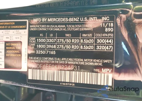 2019 Mercedes-Benz Gls 450 4Matic z USA, uszkodzony, nr VIN 4JGDF6EE0KB224931